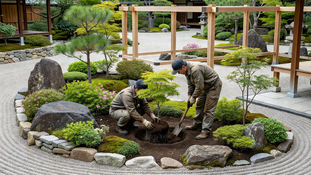 植栽作業の様子