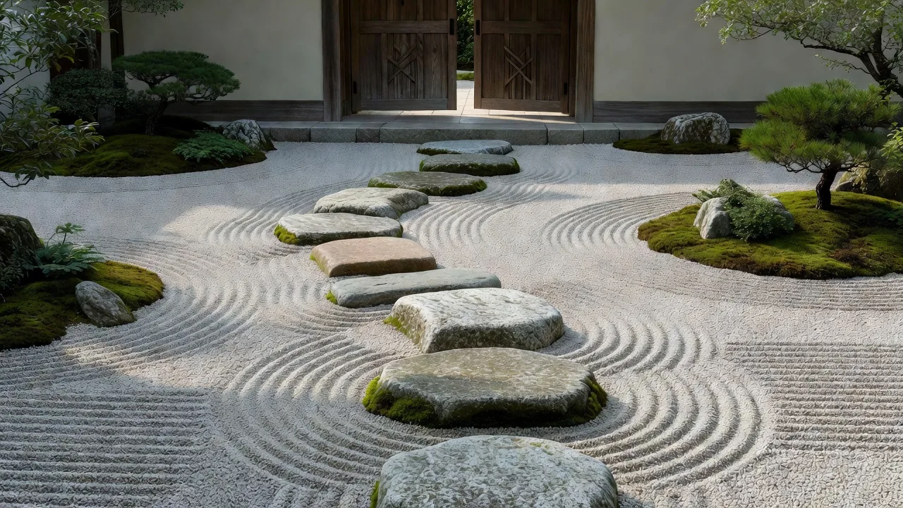 石畳と砂利