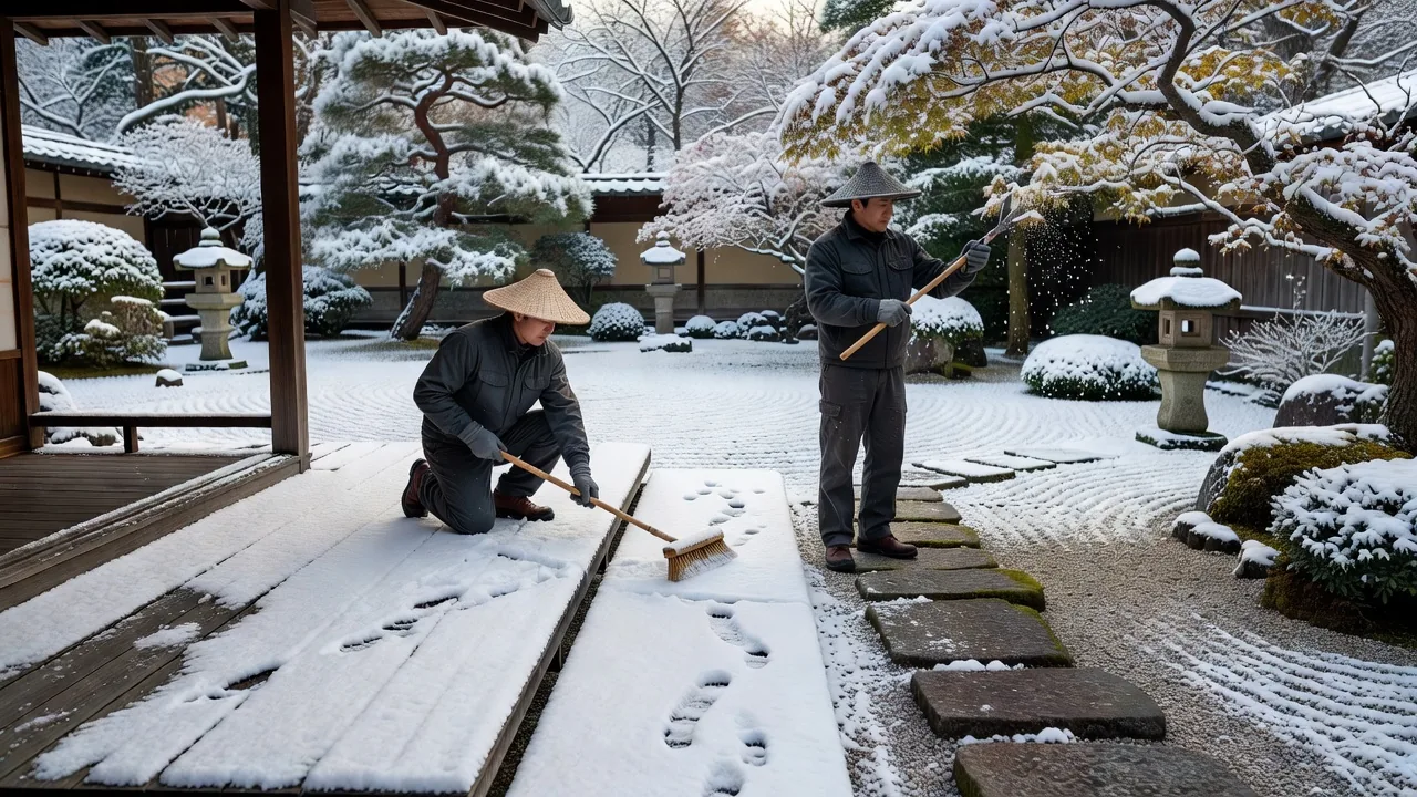 冬の庭の養生・冬支度